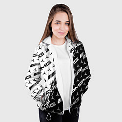 Куртка с капюшоном женская MERCEDES BENZ AMG, цвет: 3D-белый — фото 2