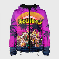 Куртка с капюшоном женская МОЯ ГЕРОЙСКАЯ АКАДЕМИЯ, цвет: 3D-черный