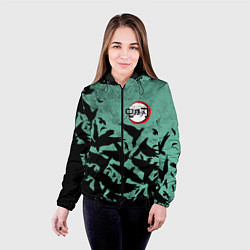 Куртка с капюшоном женская DEMON SLAYER KIMETSU NO YAIBA, цвет: 3D-черный — фото 2
