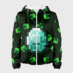 Куртка с капюшоном женская МАЙНКРАФТ MINECRAFT, цвет: 3D-белый