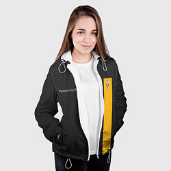 Куртка с капюшоном женская Renault, цвет: 3D-белый — фото 2