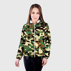 Куртка с капюшоном женская Камуфляж, цвет: 3D-белый — фото 2