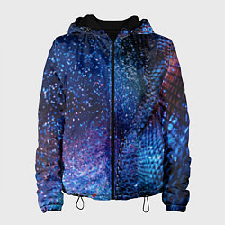 Женская куртка Синяя чешуйчатая абстракция blue cosmos