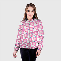 Куртка с капюшоном женская Сказочная розовая лягушка, цвет: 3D-черный — фото 2