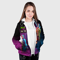 Куртка с капюшоном женская Dead by Daylight, цвет: 3D-белый — фото 2