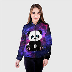 Куртка с капюшоном женская Space Panda, цвет: 3D-черный — фото 2