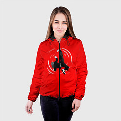 Куртка с капюшоном женская Магическая битва Jujutsu kai, цвет: 3D-черный — фото 2