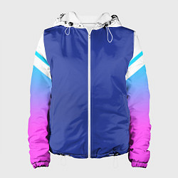 Куртка с капюшоном женская NEON GRADIENT FITNESS UNIFORM, цвет: 3D-белый