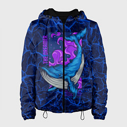 Куртка с капюшоном женская Кит мечтатель The dreamer, цвет: 3D-черный