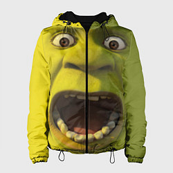 Куртка с капюшоном женская Shrek is Yelling, цвет: 3D-черный