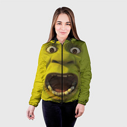 Куртка с капюшоном женская Shrek is Yelling, цвет: 3D-черный — фото 2