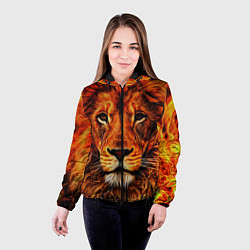 Куртка с капюшоном женская LION, цвет: 3D-черный — фото 2