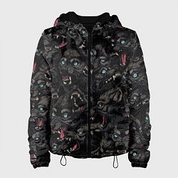 Куртка с капюшоном женская Волки Wolwes, цвет: 3D-черный