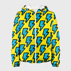 Куртка с капюшоном женская Молнии, цвет: 3D-белый