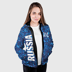 Куртка с капюшоном женская ФОРМА СБОРНОЙ РОССИИ ГЖЕЛЬ, цвет: 3D-черный — фото 2