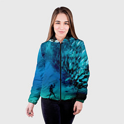 Куртка с капюшоном женская Фото дайвинг, цвет: 3D-черный — фото 2