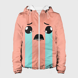 Куртка с капюшоном женская Crying Isaac, цвет: 3D-белый