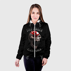 Куртка с капюшоном женская Five Finger Death Punch 5FDP, цвет: 3D-белый — фото 2