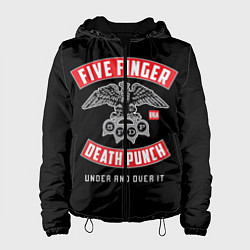 Куртка с капюшоном женская Five Finger Death Punch 5FDP, цвет: 3D-черный