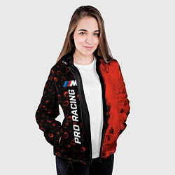 Куртка с капюшоном женская БМВ - Pro Racing, цвет: 3D-черный — фото 2