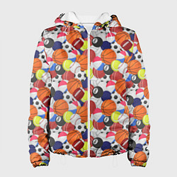 Куртка с капюшоном женская Спорт, цвет: 3D-белый