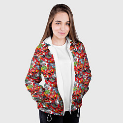 Куртка с капюшоном женская Футбол, цвет: 3D-белый — фото 2