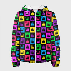 Куртка с капюшоном женская Король, цвет: 3D-белый