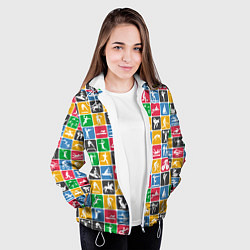 Куртка с капюшоном женская СПОРТ, цвет: 3D-белый — фото 2