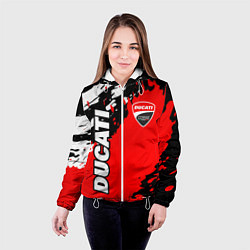 Куртка с капюшоном женская DUCATI ДУКАТИ ГРАНЖ, цвет: 3D-белый — фото 2