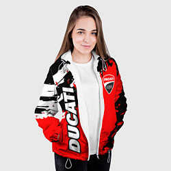 Куртка с капюшоном женская DUCATI ДУКАТИ ГРАНЖ, цвет: 3D-белый — фото 2