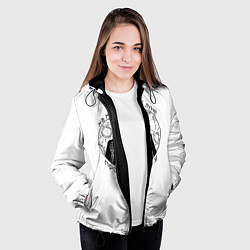 Куртка с капюшоном женская На моей луне пропадаю я, цвет: 3D-черный — фото 2