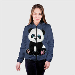Куртка с капюшоном женская Милая Панда Sweet Panda, цвет: 3D-черный — фото 2
