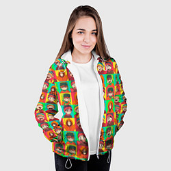 Куртка с капюшоном женская Аниме Южный парк, цвет: 3D-белый — фото 2