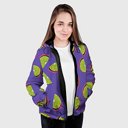 Куртка с капюшоном женская Лаймы, цвет: 3D-черный — фото 2