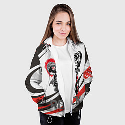 Куртка с капюшоном женская Punk music, цвет: 3D-белый — фото 2