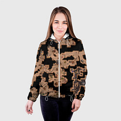 Куртка с капюшоном женская Heroes III Dungeon Map, цвет: 3D-белый — фото 2