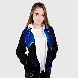 Куртка с капюшоном женская КОСМИЧЕСКИЙ ВОЛК, цвет: 3D-белый — фото 2