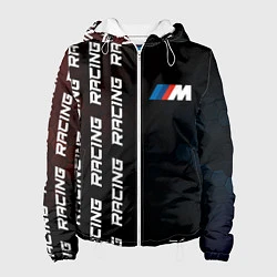 Куртка с капюшоном женская BMW - Racing Pattern on left, цвет: 3D-белый