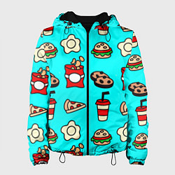 Куртка с капюшоном женская Вкусняхи из Макдака!, цвет: 3D-черный
