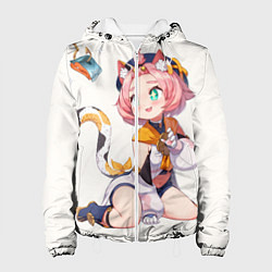 Куртка с капюшоном женская Diona Katzlein Cocktail, цвет: 3D-белый