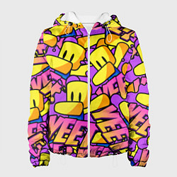 Куртка с капюшоном женская ROBLOX РОБЛОКС YEET, цвет: 3D-белый