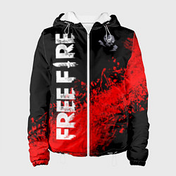Куртка с капюшоном женская FREE FIRE Фри Фаер, цвет: 3D-белый