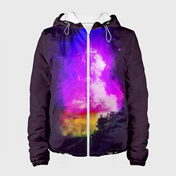 Куртка с капюшоном женская ТУМАННОСТЬ, цвет: 3D-белый