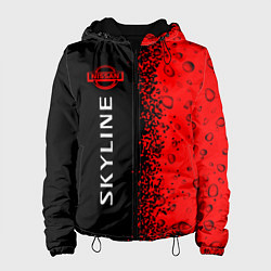 Куртка с капюшоном женская Nissan Skyline - Paint Vertical, цвет: 3D-черный