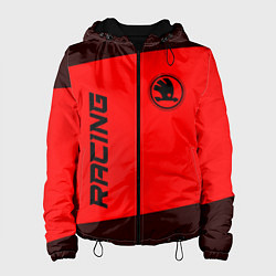 Куртка с капюшоном женская Skoda - Racing, цвет: 3D-черный