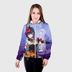 Куртка с капюшоном женская Genshin Impact, Сара, цвет: 3D-белый — фото 2