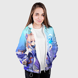 Куртка с капюшоном женская Genshin Impact, Кокоми, цвет: 3D-белый — фото 2