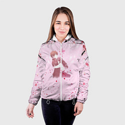 Куртка с капюшоном женская Аниме Объятия Любовь Пара, цвет: 3D-белый — фото 2