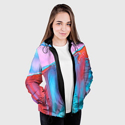 Куртка с капюшоном женская Вода и песок, цвет: 3D-черный — фото 2