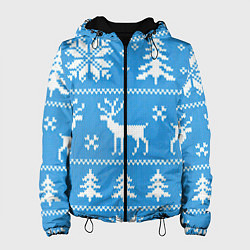 Куртка с капюшоном женская Зимняя ночь, цвет: 3D-черный